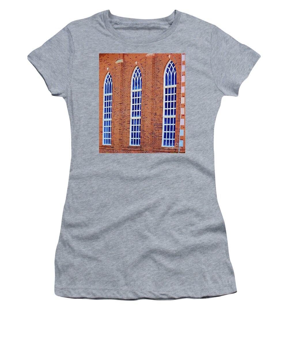 Church Women's T-Shirt featuring the photograph Stained Glass by Donna Bentley