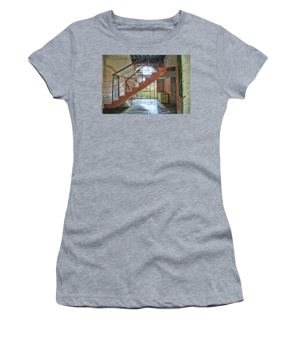 Cuba Women's T-Shirt featuring the photograph Stairway to Havana by Mary Buck
