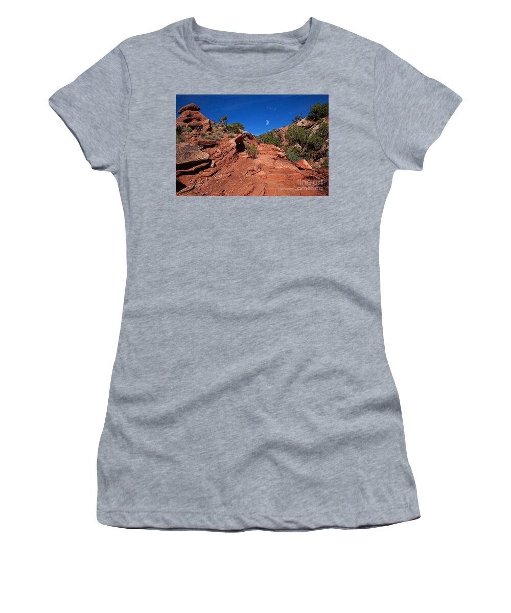 Red Rocks Women's T-Shirt featuring the photograph Stairway to Heaven by Jim Garrison