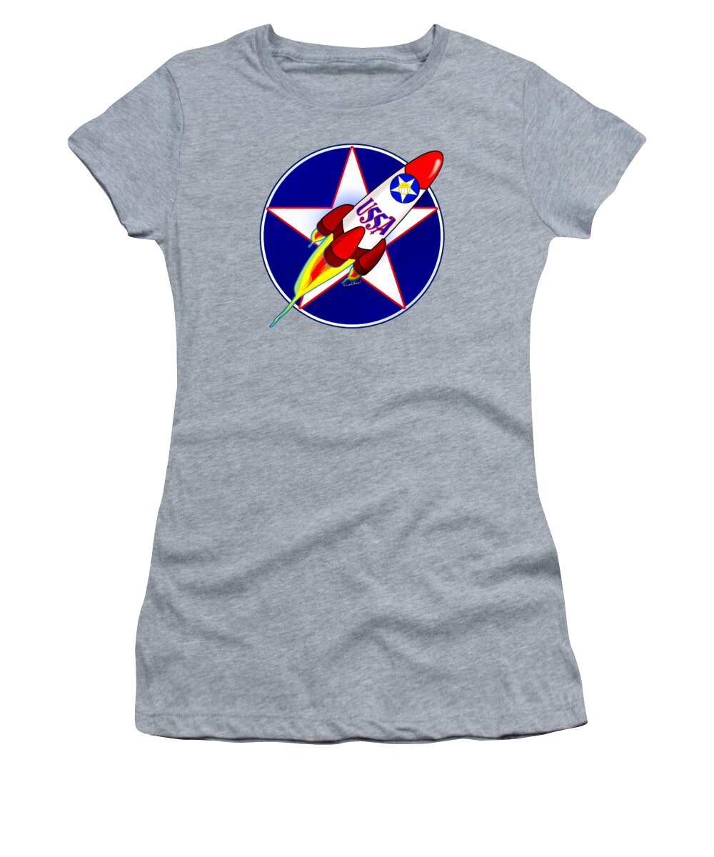 Star Rider Corps Women's T-Shirt featuring the digital art Star Rider Corps Rondel Commander by Chas Sinklier