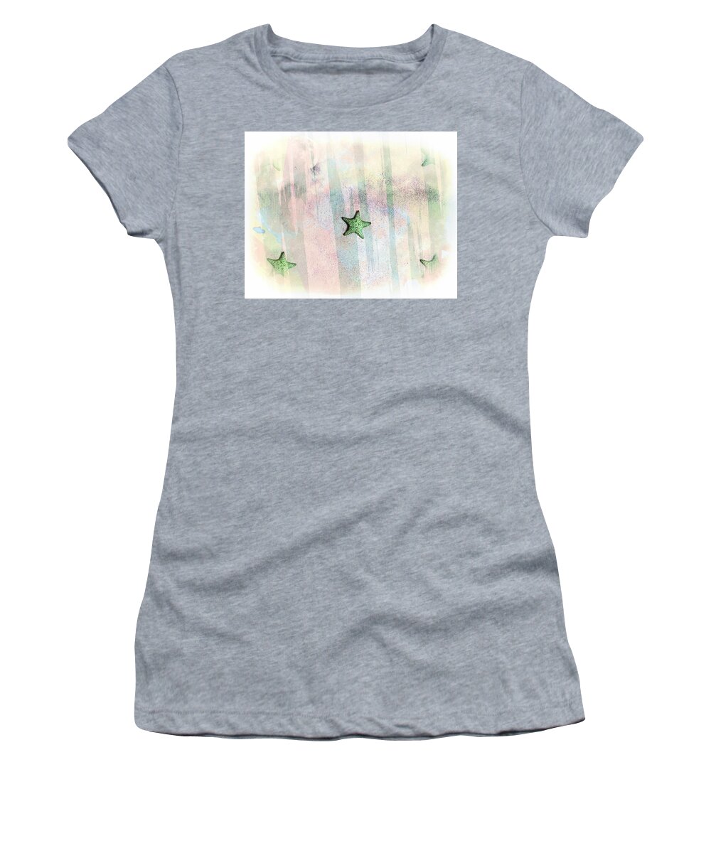  Women's T-Shirt featuring the photograph Starfish- Etoile de mer 2 by Jean Francois Gil