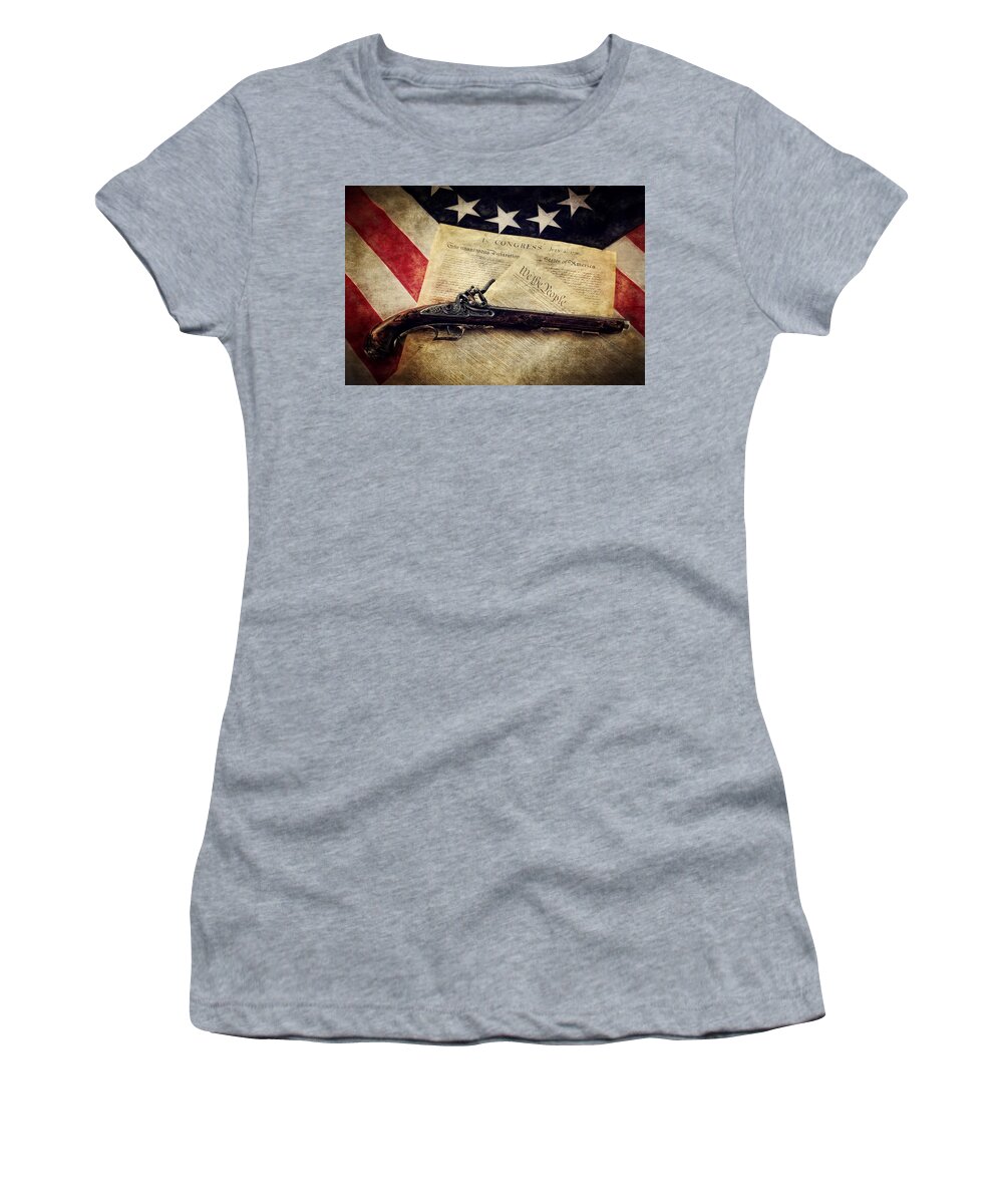 Flint Lock Pistol Women's T-Shirt featuring the photograph Stay the Course by Ken Smith