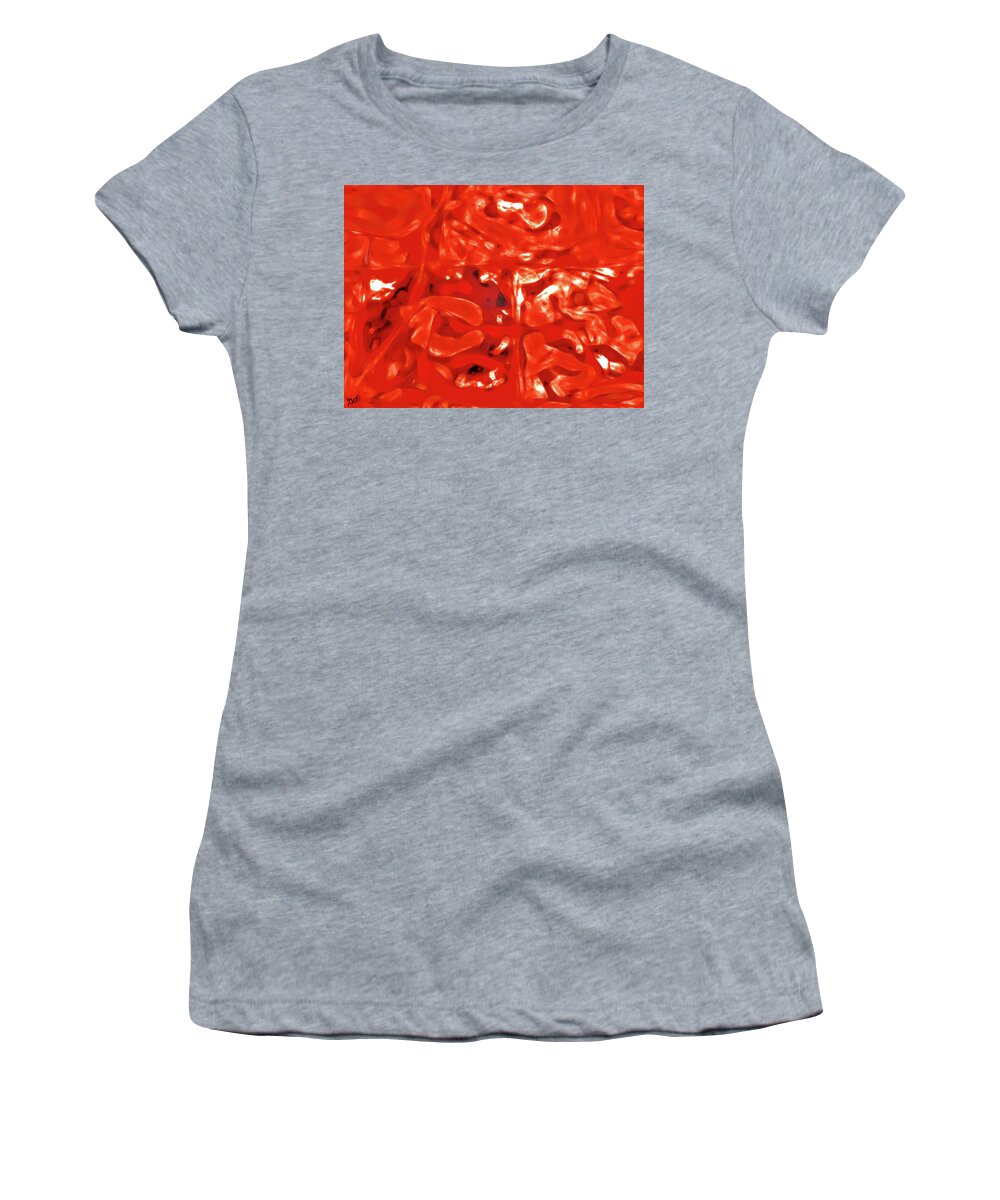 Abstract Women's T-Shirt featuring the photograph Stepping on Stone Energy by Gina O'Brien