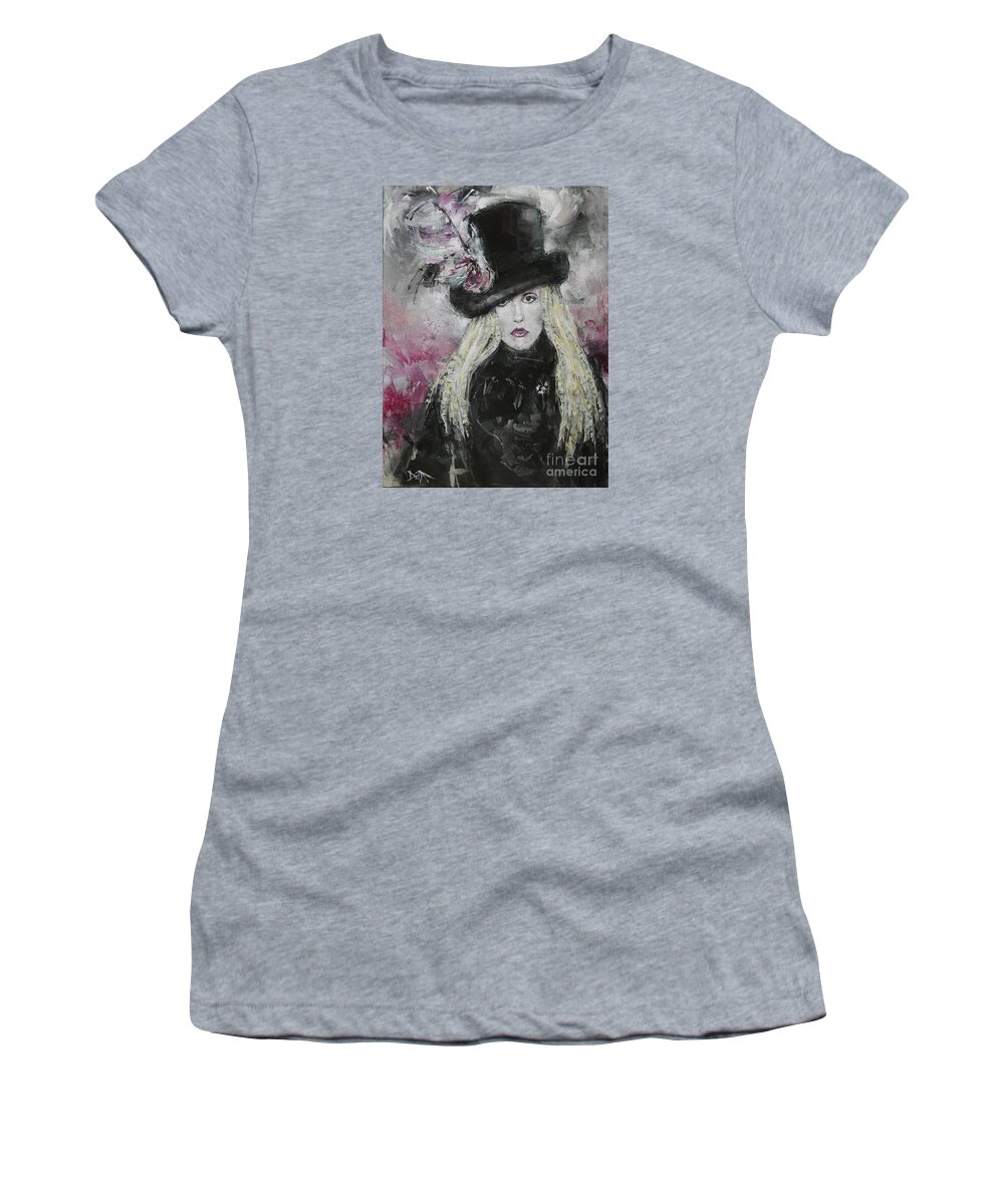 Nicks Women's T-Shirt featuring the painting Stevie by Dan Campbell