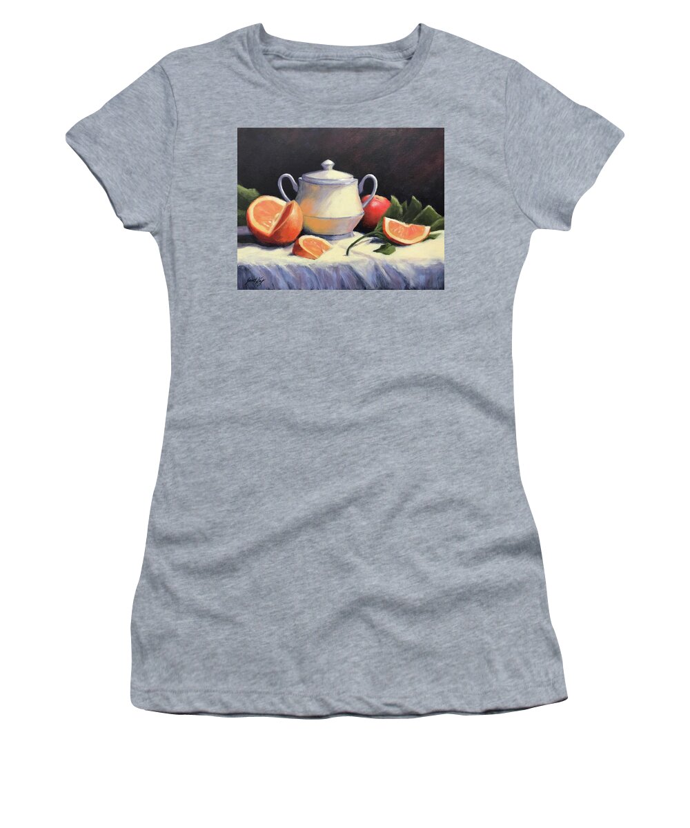 Still Life With Fruit Women's T-Shirt featuring the painting Still Life with Oranges by Janet King