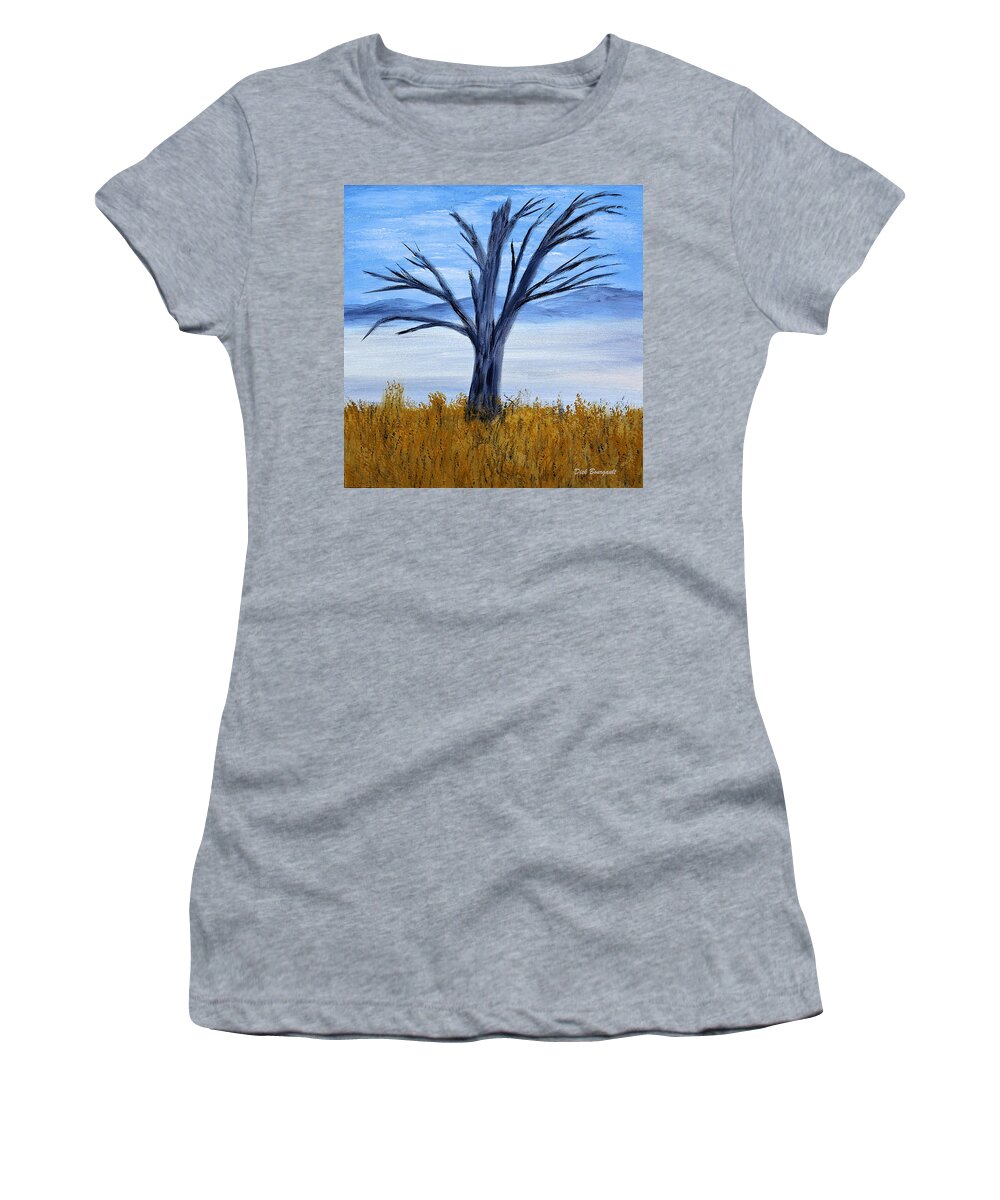 Tree Women's T-Shirt featuring the painting Still Standing by Dick Bourgault