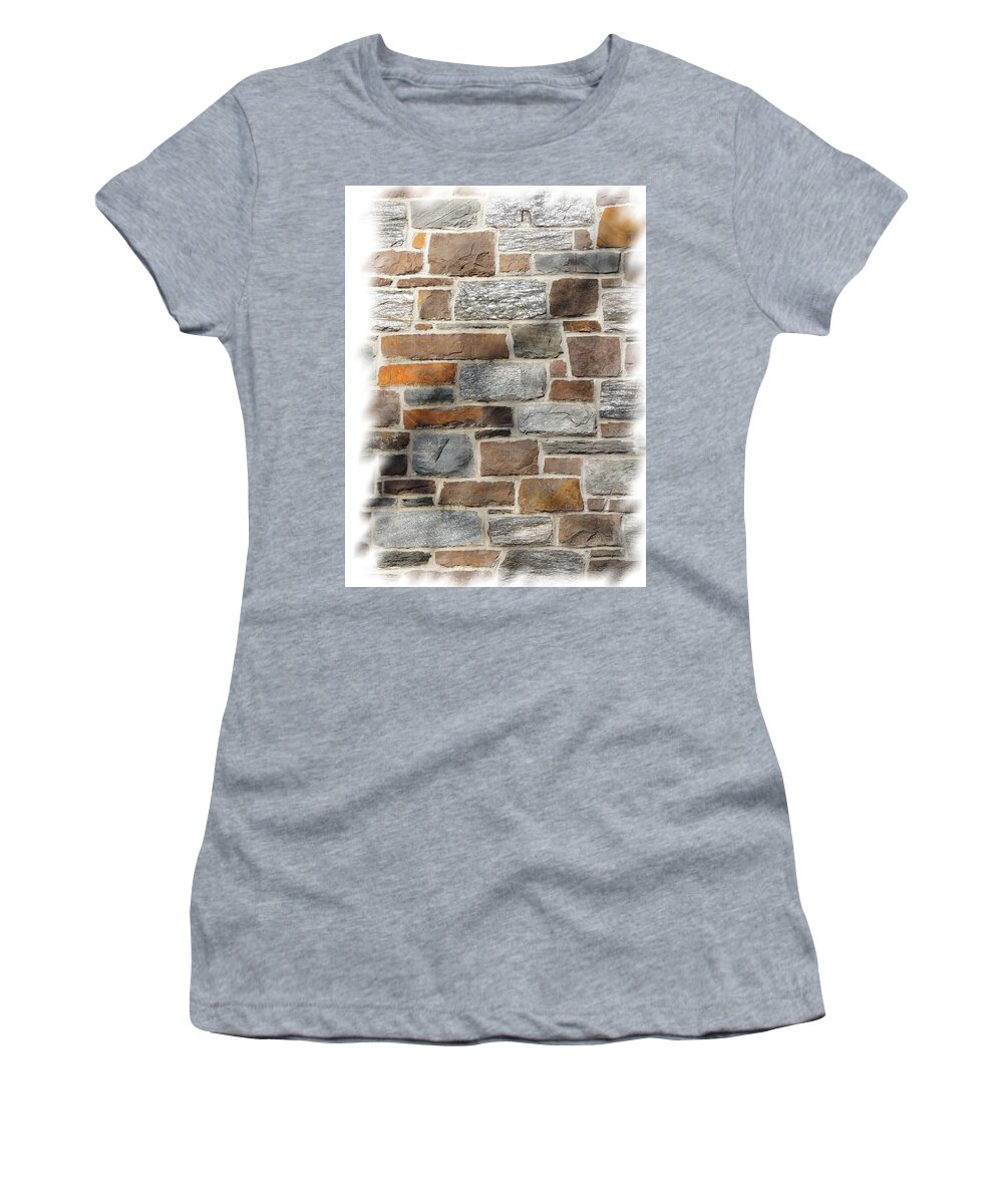 Stone Wall Women's T-Shirt featuring the photograph Stone Wall by Vincent Green
