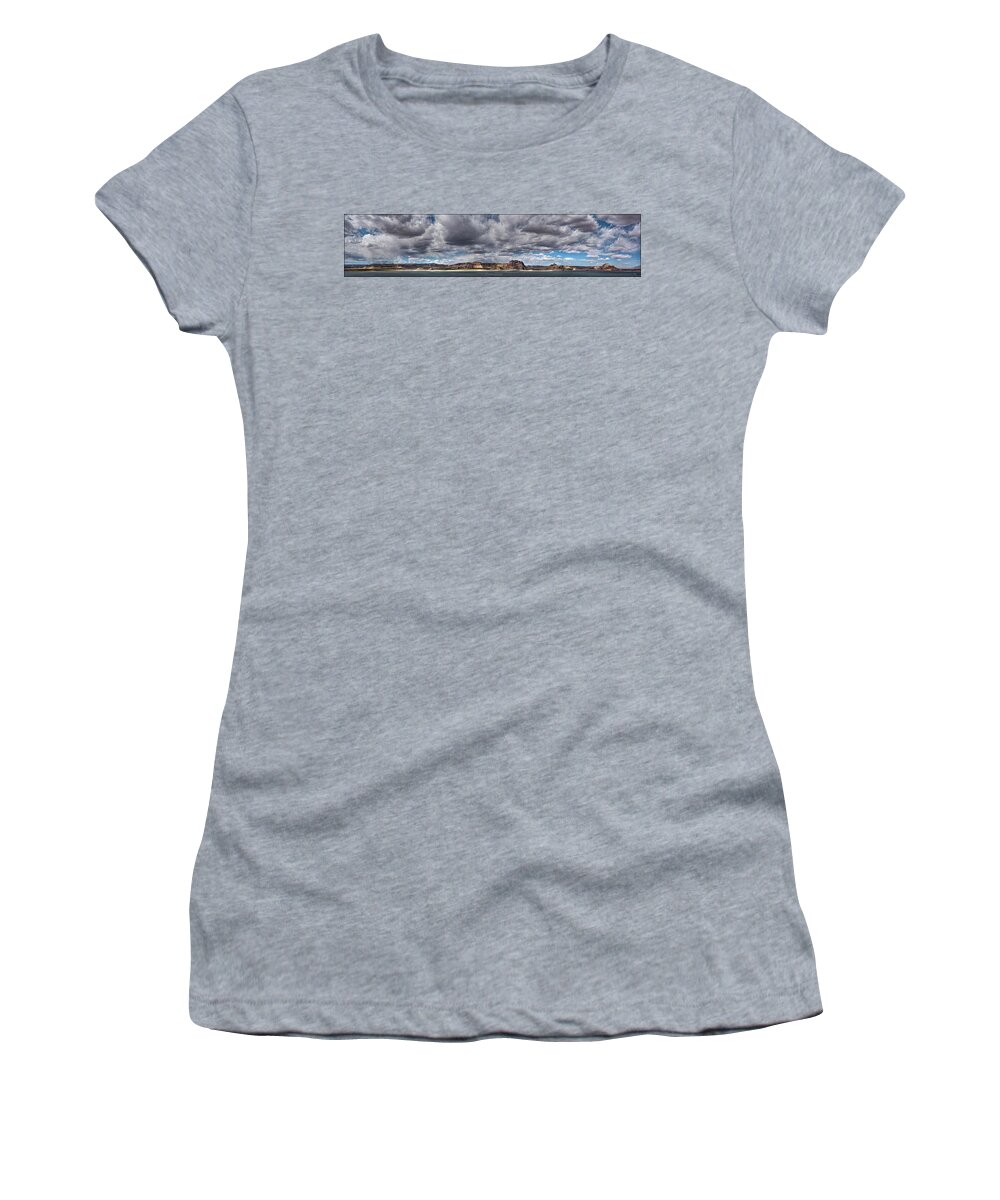Lake Powell Women's T-Shirt featuring the photograph Stormy Lake Powell by Erika Fawcett