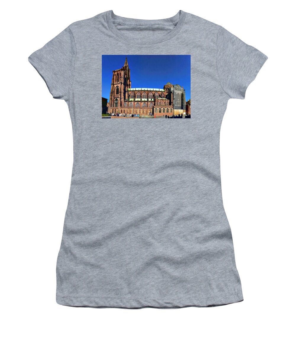 France Women's T-Shirt featuring the photograph Strasbourg Catheral by Alan Toepfer
