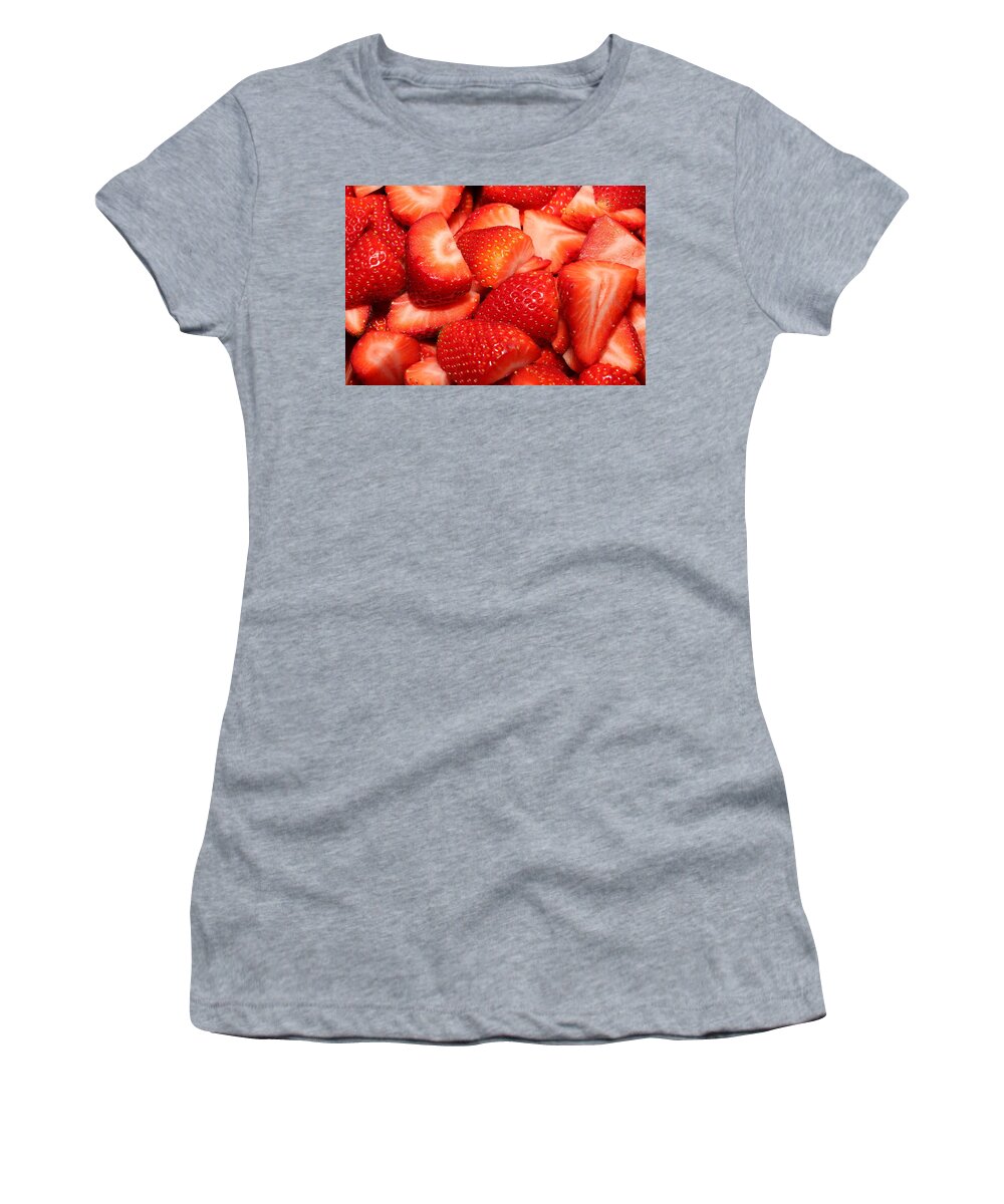 Food Women's T-Shirt featuring the photograph Strawberries 32 by Michael Fryd