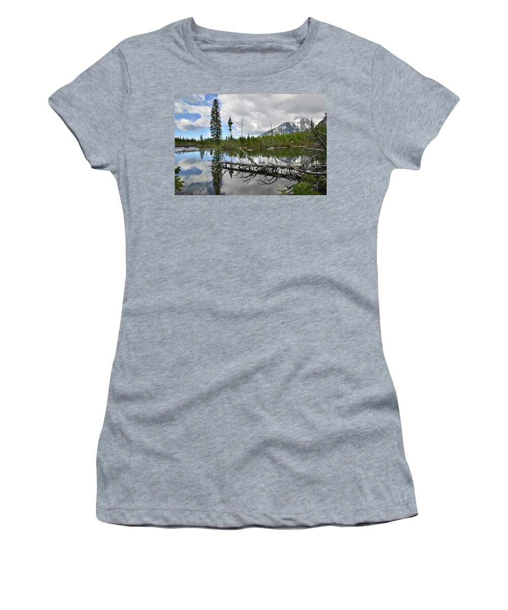 Grand Teton National Park Women's T-Shirt featuring the photograph String Lake in Grand Tetons by Ray Mathis
