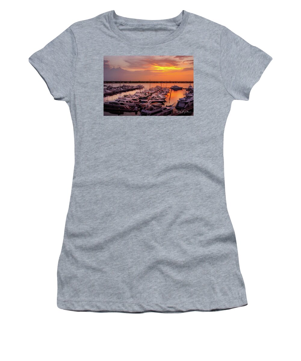 Boat Women's T-Shirt featuring the photograph Stuart Sunset by Rob Smith's