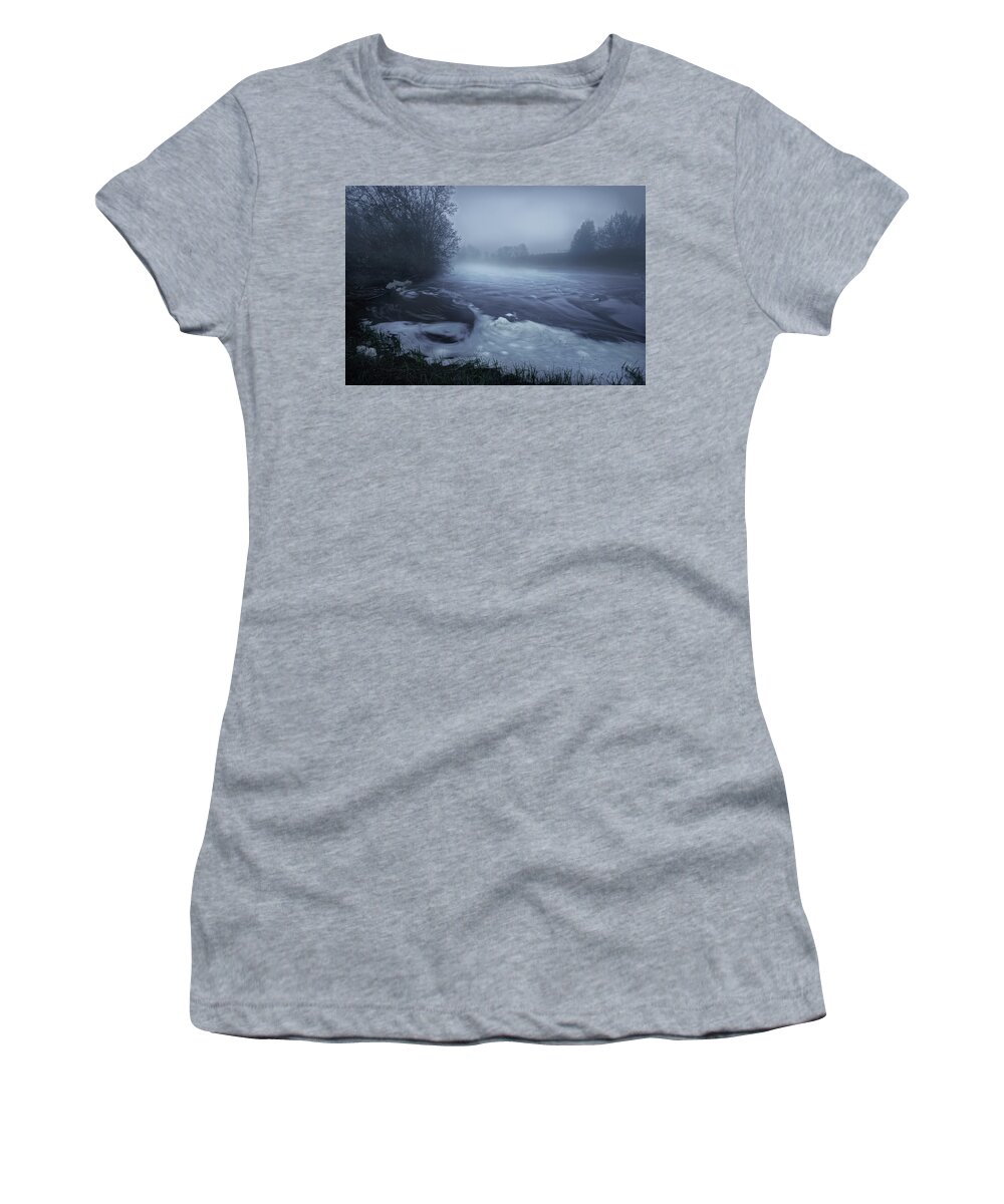 River Women's T-Shirt featuring the photograph Sturgeon River by Dan Jurak