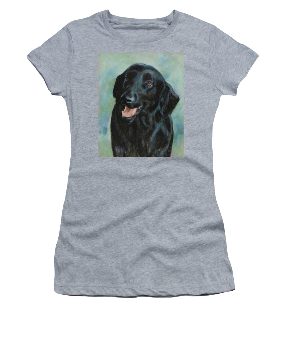 Flatcoated Retriever Women's T-Shirt featuring the pastel Sugar by Billie Colson