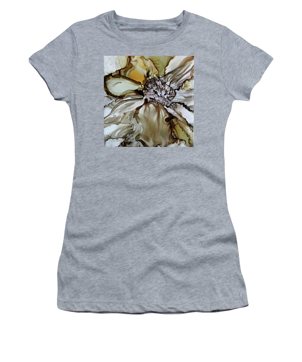 Floral Women's T-Shirt featuring the painting Sultry Petals by Jo Smoley