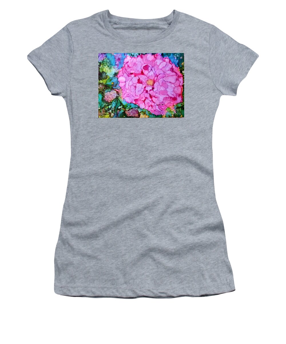 Flower Women's T-Shirt featuring the painting Summer Delight by Eunice Warfel