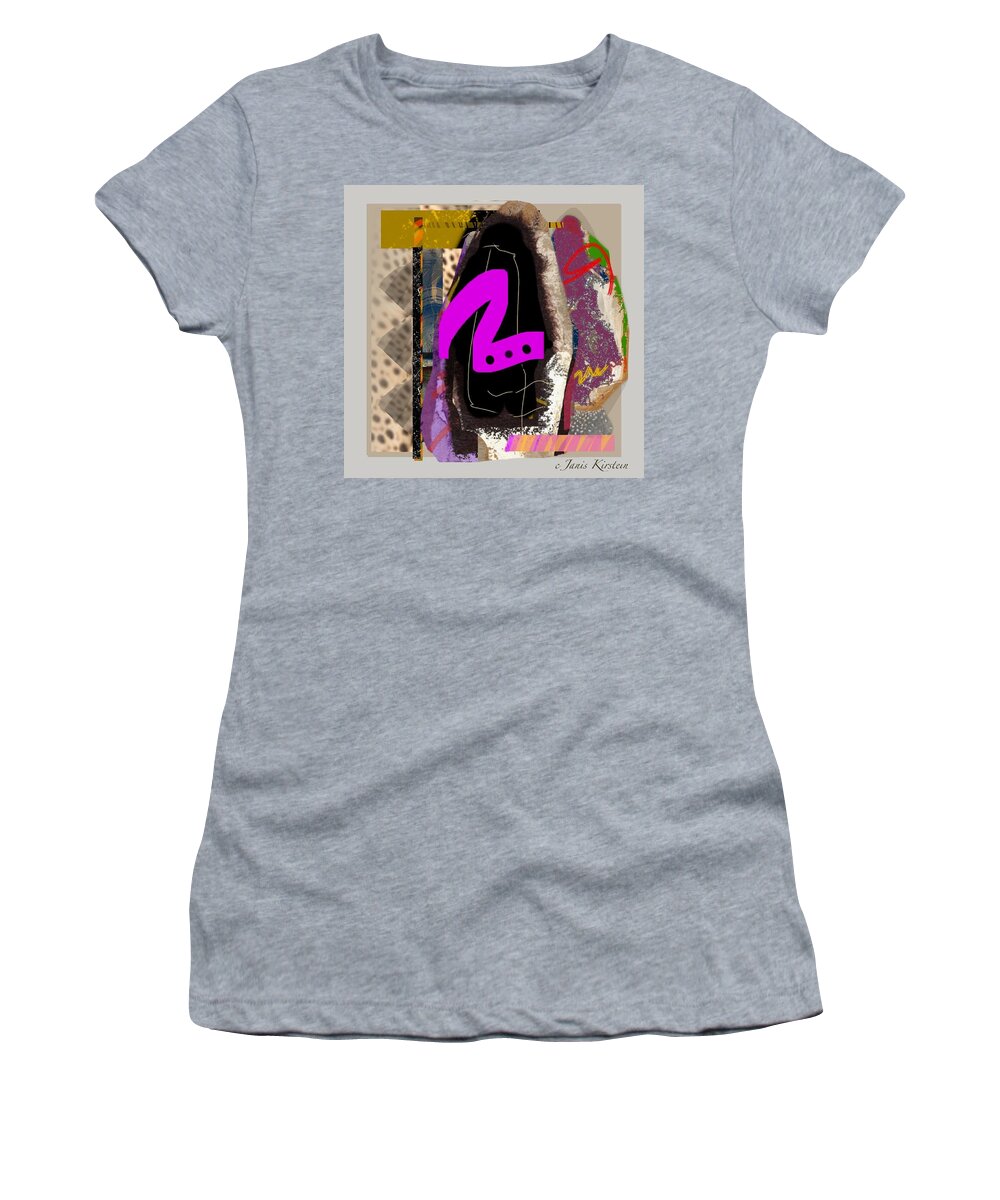 Mixed Media Women's T-Shirt featuring the mixed media Summer Hot 1 by Janis Kirstein
