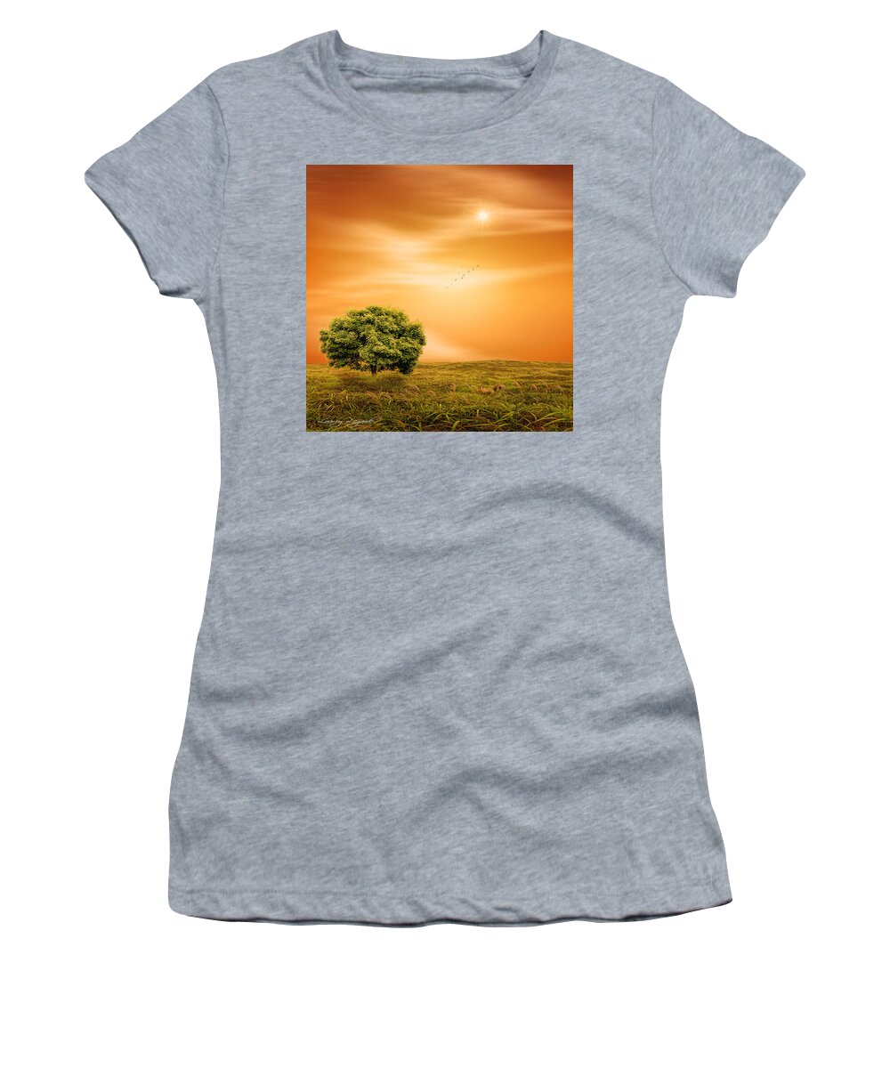 Four Seasons Women's T-Shirt featuring the photograph Summer by Lourry Legarde