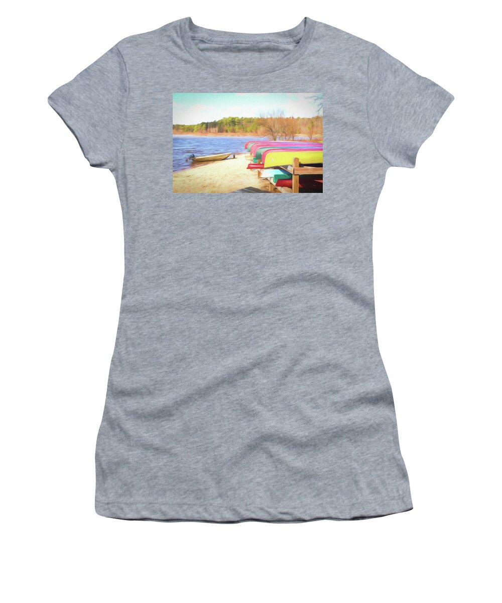 Lake Crabtree Women's T-Shirt featuring the photograph Summer Memories by Wade Brooks