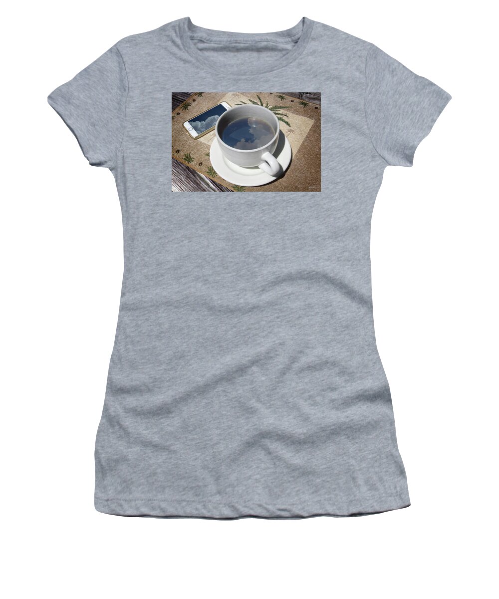 Coffee Cup Print Women's T-Shirt featuring the photograph Summer Reflections by Phil Mancuso