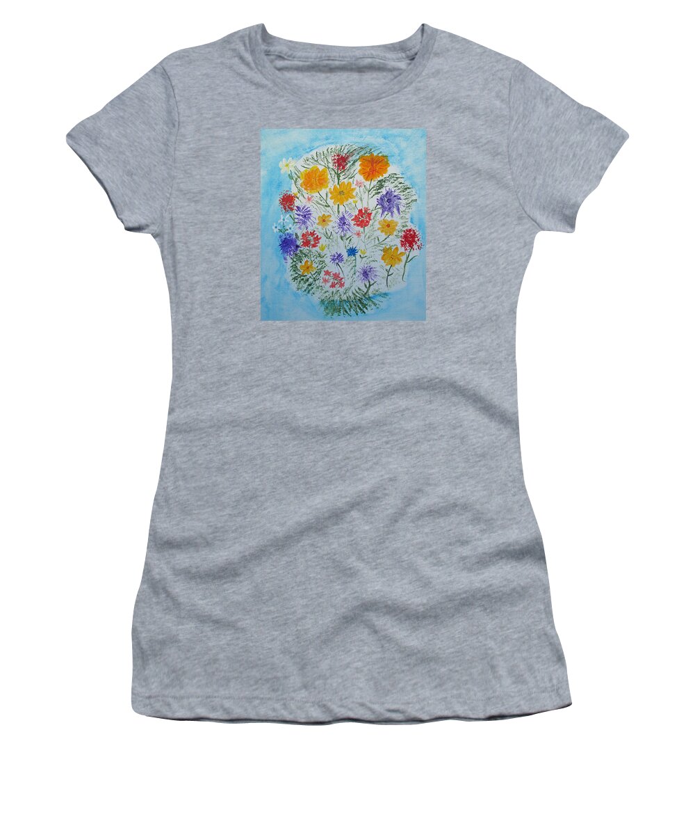 Floral Women's T-Shirt featuring the painting Summer Tee by Barbara McDevitt