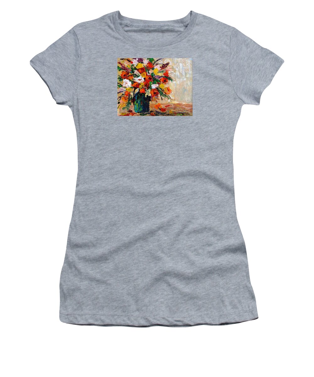 Flowers Women's T-Shirt featuring the painting Summer's Riot by Phyllis Howard