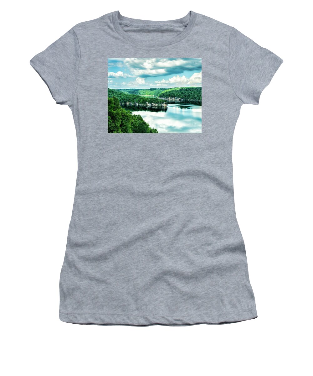 Summersville Women's T-Shirt featuring the photograph Summertime At Long Point by Mark Allen