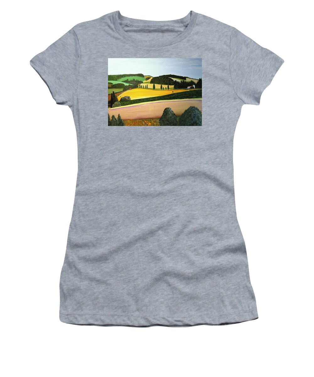 Summer Women's T-Shirt featuring the painting Summertime by Bill OConnor