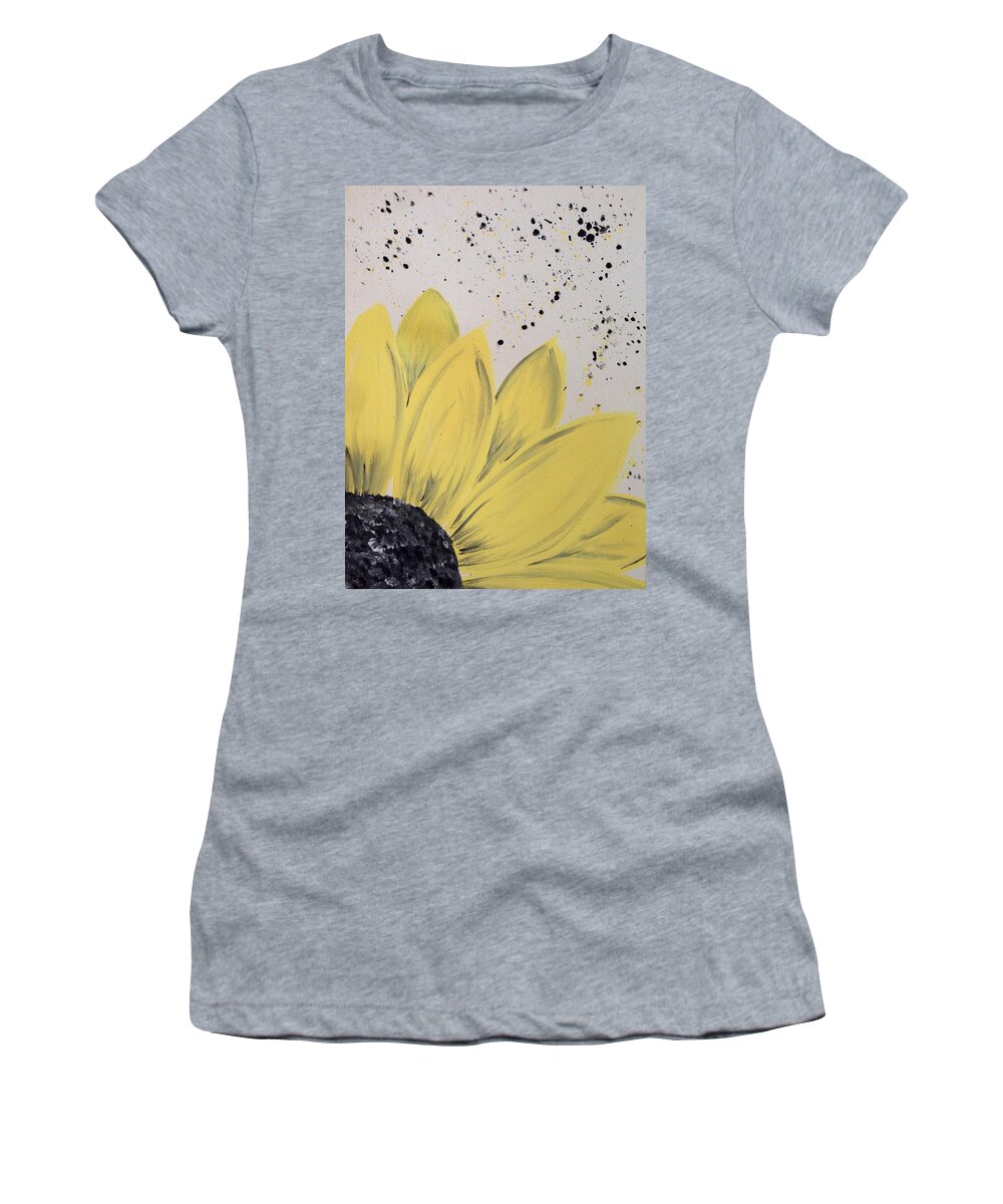 Color Women's T-Shirt featuring the photograph Sunflower Splatter by Annie Walczyk