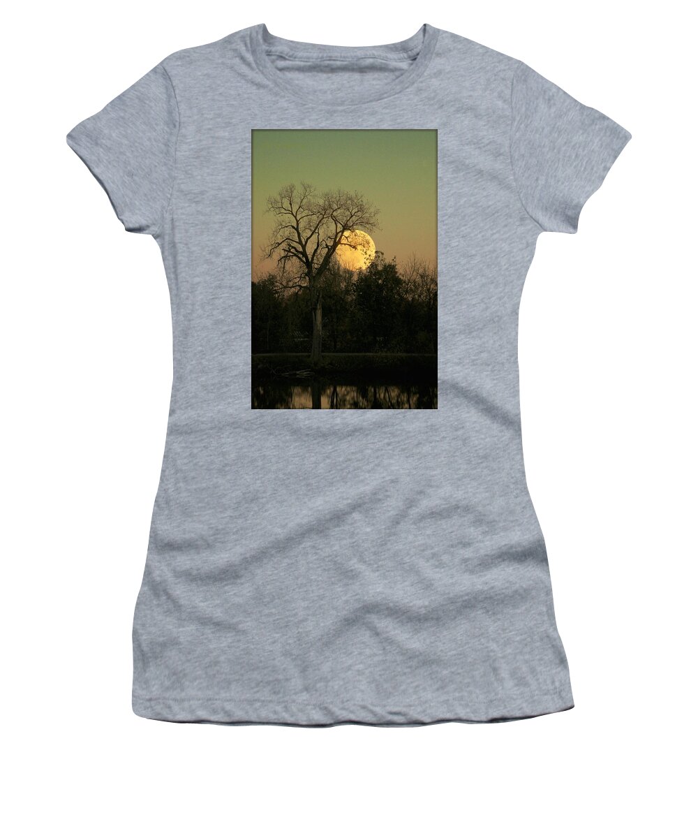 Supermoon Women's T-Shirt featuring the photograph Under the Supermoon by Chris Berry