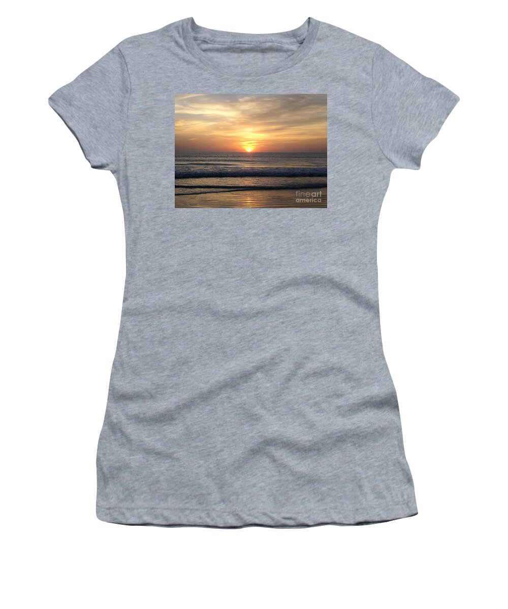 Beach Photography Women's T-Shirt featuring the photograph Sunrise 7-19-15 by Julianne Felton