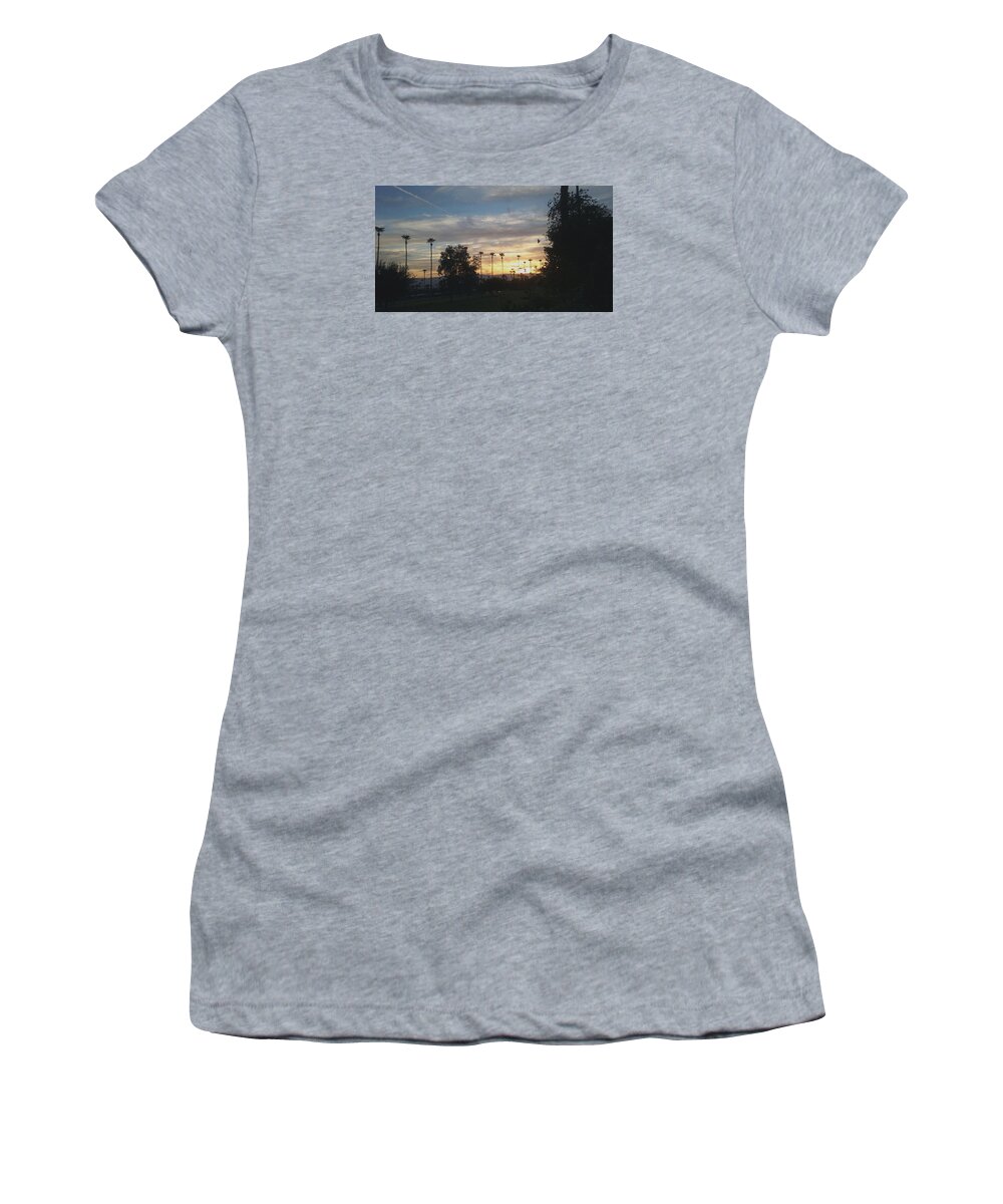 Sunrise Women's T-Shirt featuring the photograph Sunrise Over Shadow Mountain Golf Course by Jay Milo