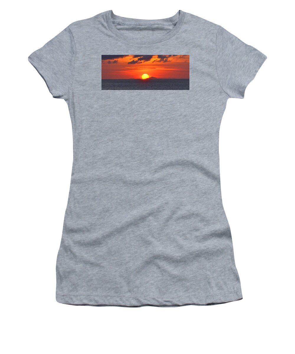 Cruise Women's T-Shirt featuring the photograph Sunrise over Western Cuba by Don Mercer
