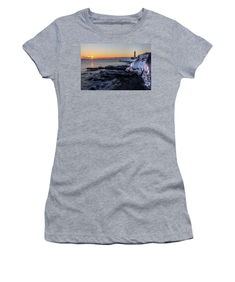 Sun Women's T-Shirt featuring the photograph Sunrise Reflection by Darryl Hendricks