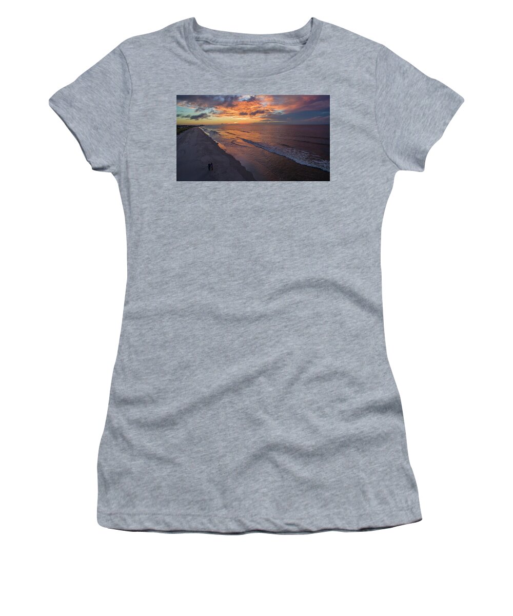 Sunrise Women's T-Shirt featuring the photograph Sunrise4 by Star City SkyCams