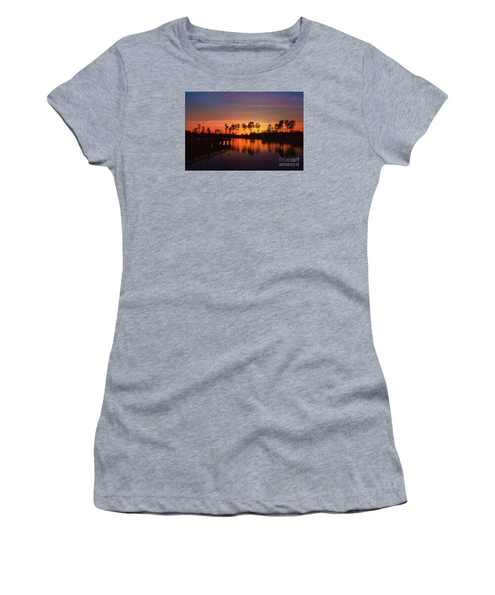 Scenic Women's T-Shirt featuring the photograph Sunset At Market Commons II by Kathy Baccari