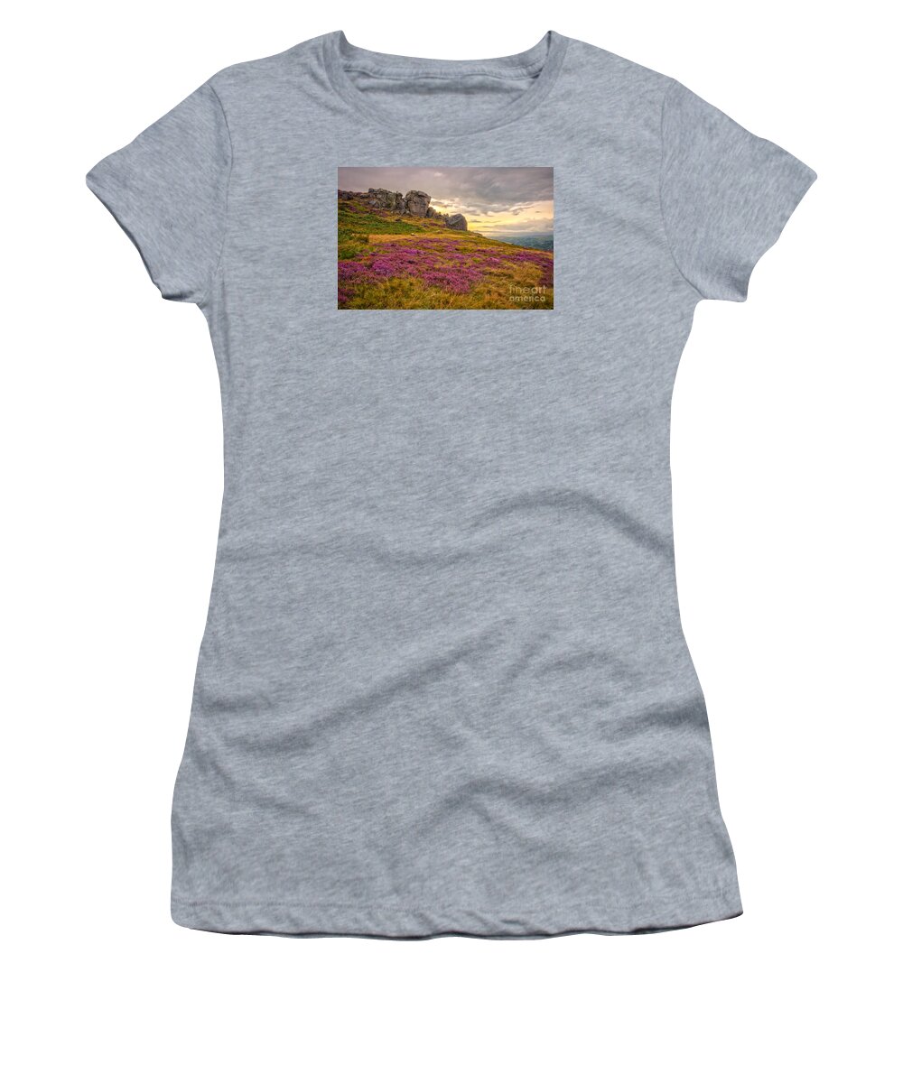Airedale Women's T-Shirt featuring the photograph Sunset by Cow and Calf Rocks by Mariusz Talarek