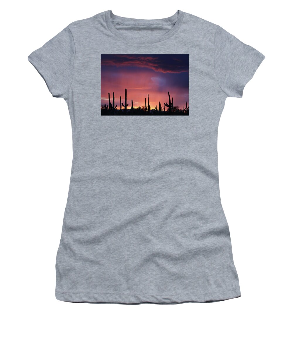 Sunset Women's T-Shirt featuring the photograph Sunset Colors by Jean Clark