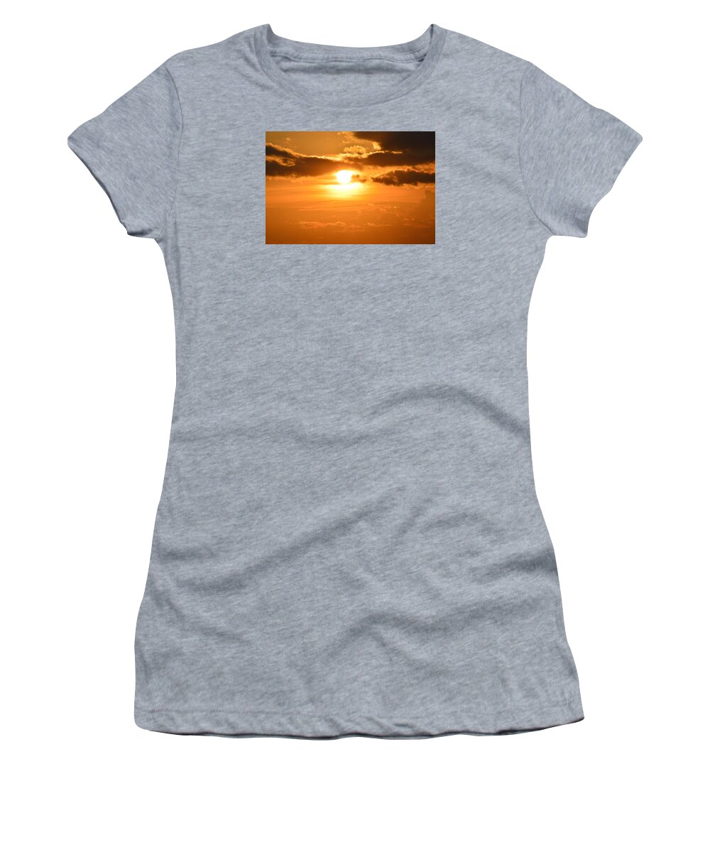 Abstract Women's T-Shirt featuring the photograph Sunset In The Clouds by Lyle Crump