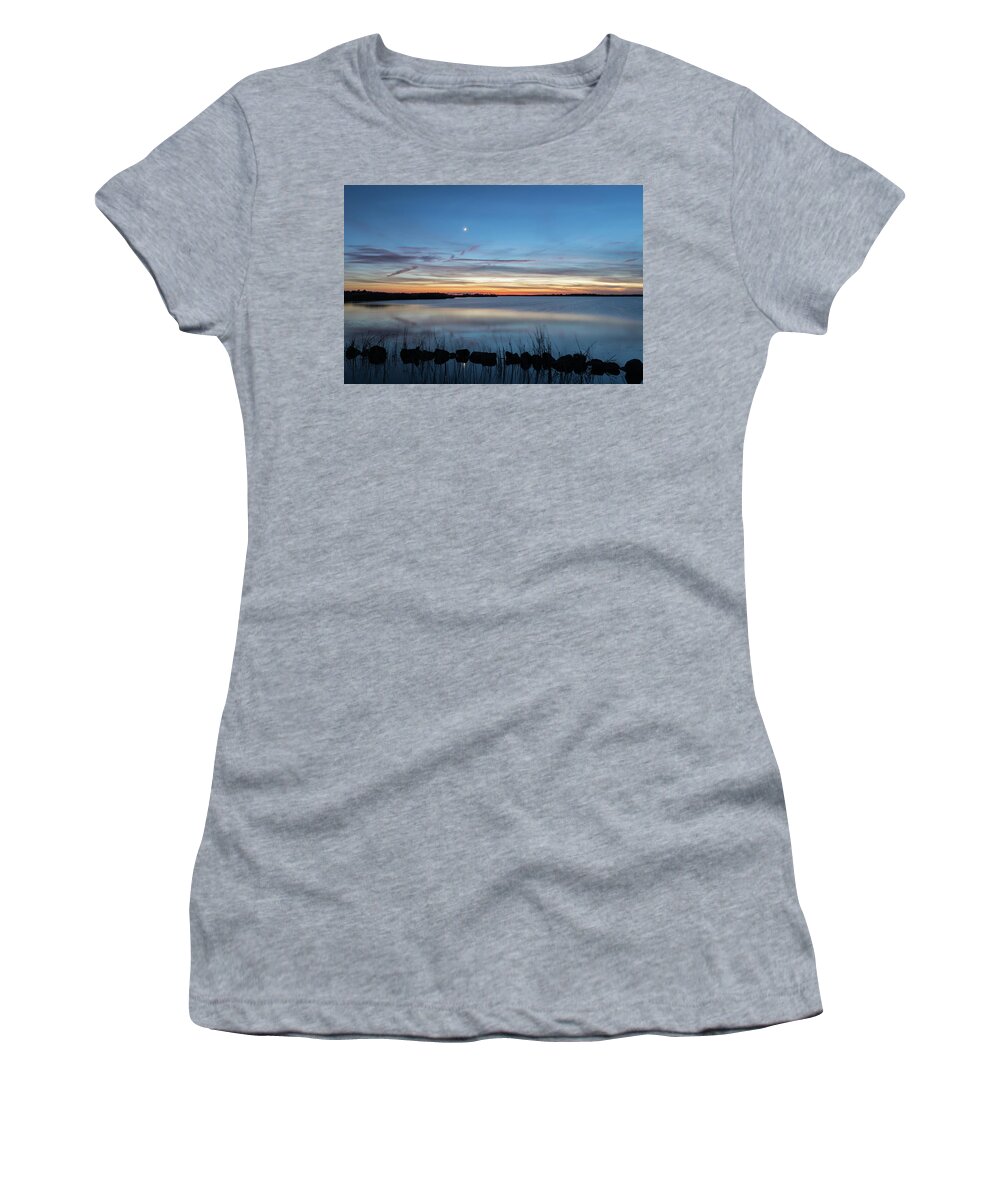 Photosbymch Women's T-Shirt featuring the photograph Sunset over Back Bay by M C Hood