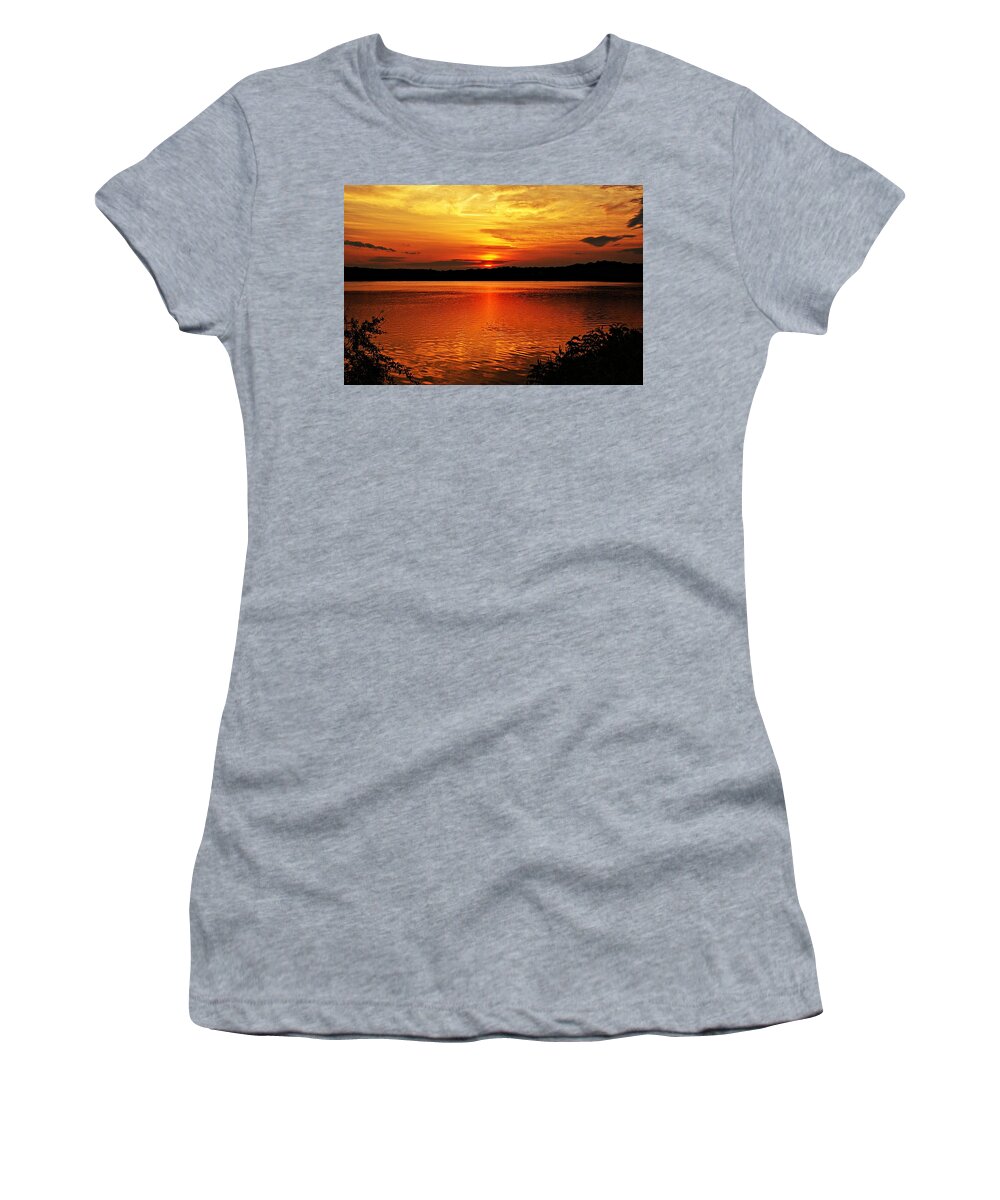 Sunrise Women's T-Shirt featuring the photograph Sunset XXIII by Joe Faherty