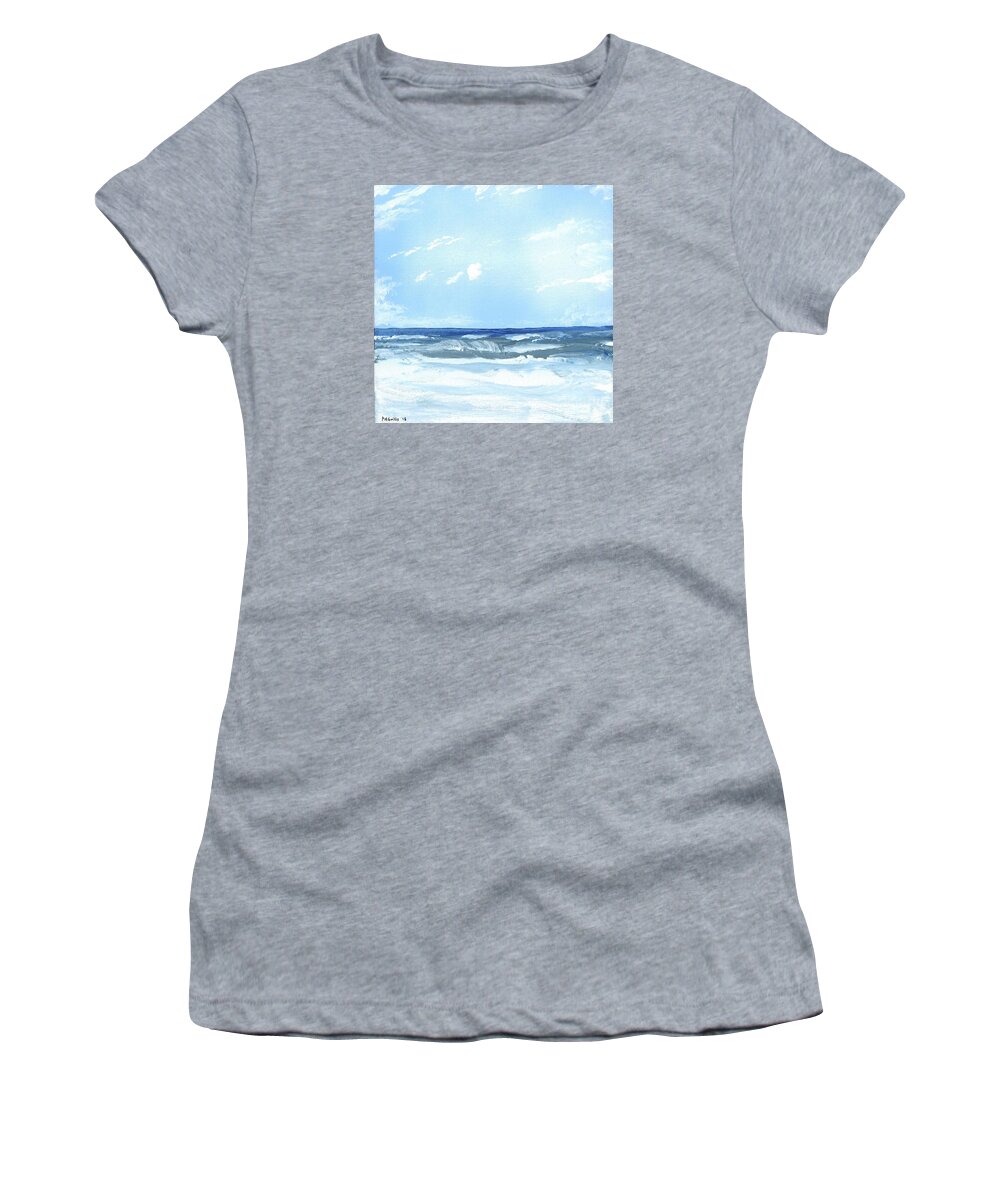 Surf Women's T-Shirt featuring the painting Surf's Up by Patrick Grills