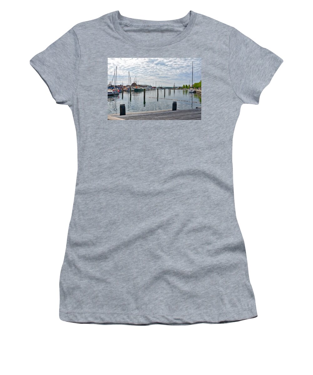 Denmark Women's T-Shirt featuring the photograph Svendborg harbour by Ingrid Dendievel