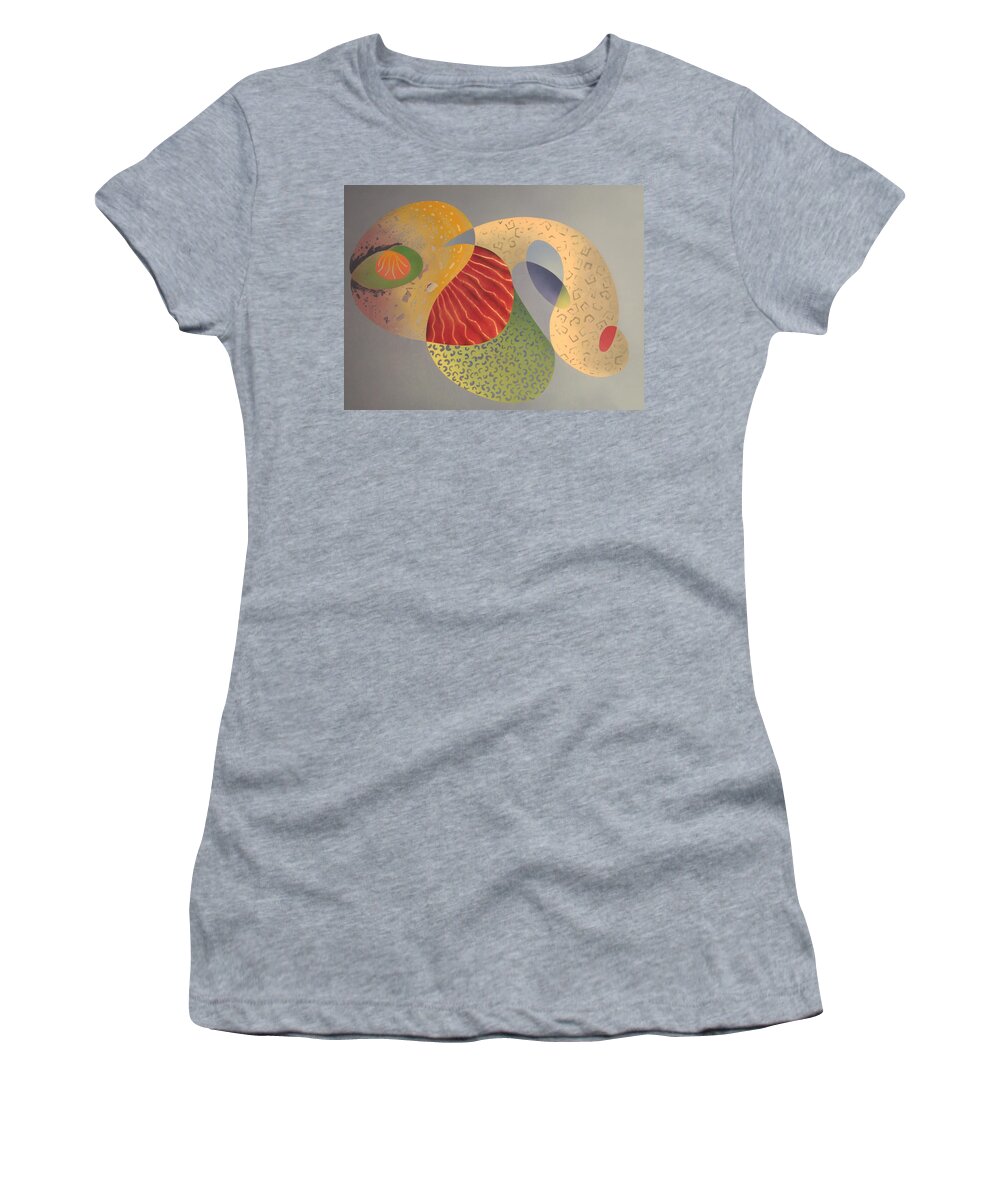 Abstract Women's T-Shirt featuring the painting Svengali by Fred Chuang