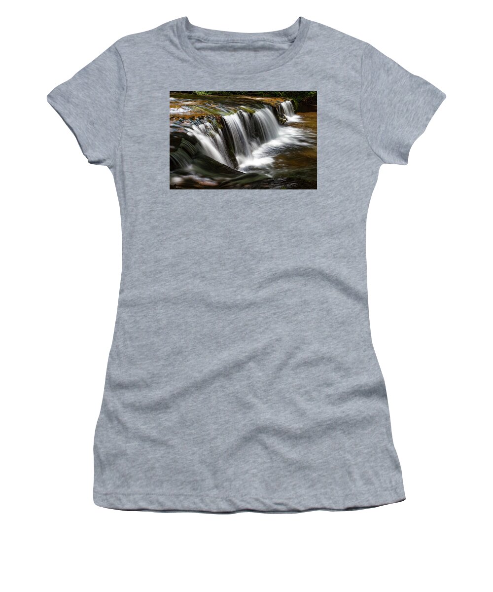 Sweet Creek Women's T-Shirt featuring the photograph Sweet Creek Cascade No 7 by Rick Pisio