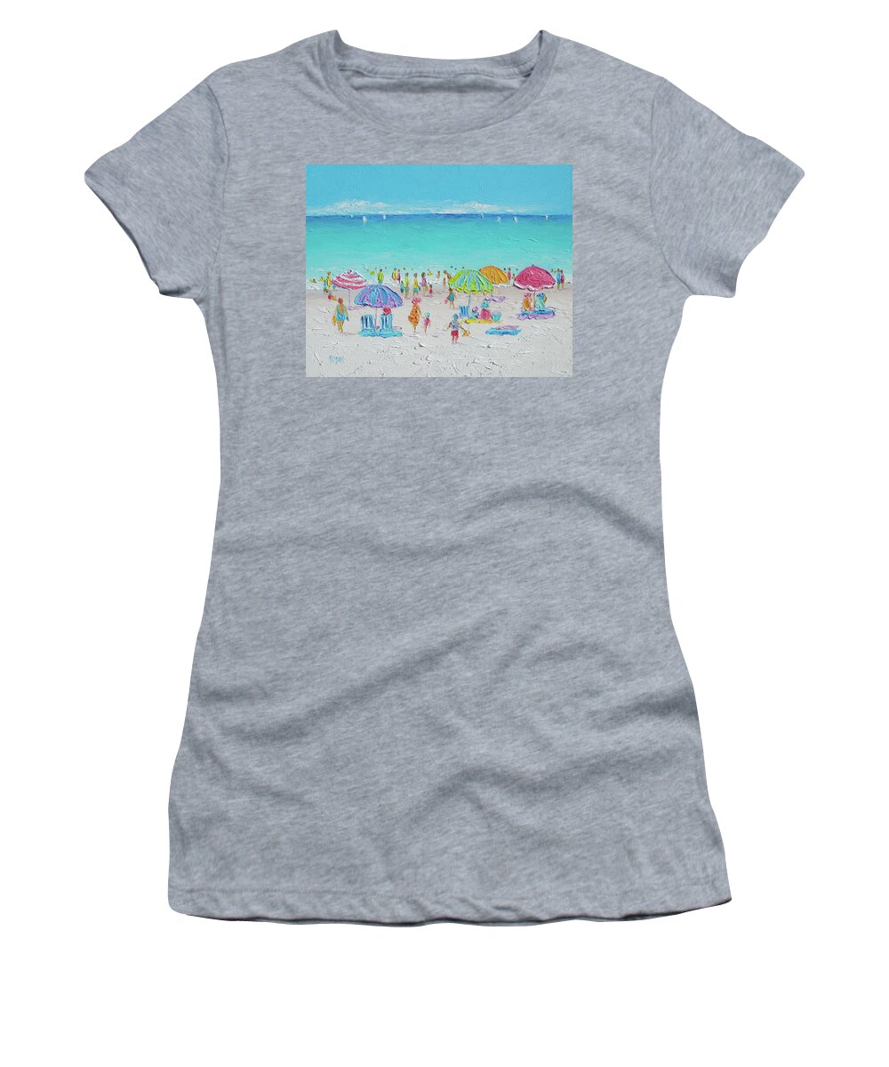 Beach Women's T-Shirt featuring the painting Sweet Sweet Summer by Jan Matson