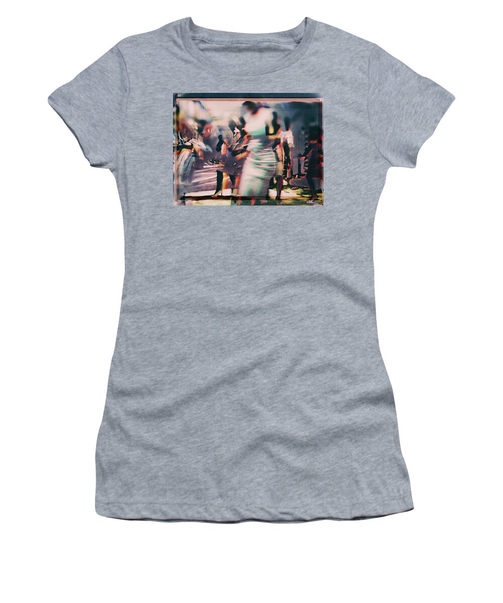 Digital Art Women's T-Shirt featuring the digital art Swinging girls by Gabi Hampe