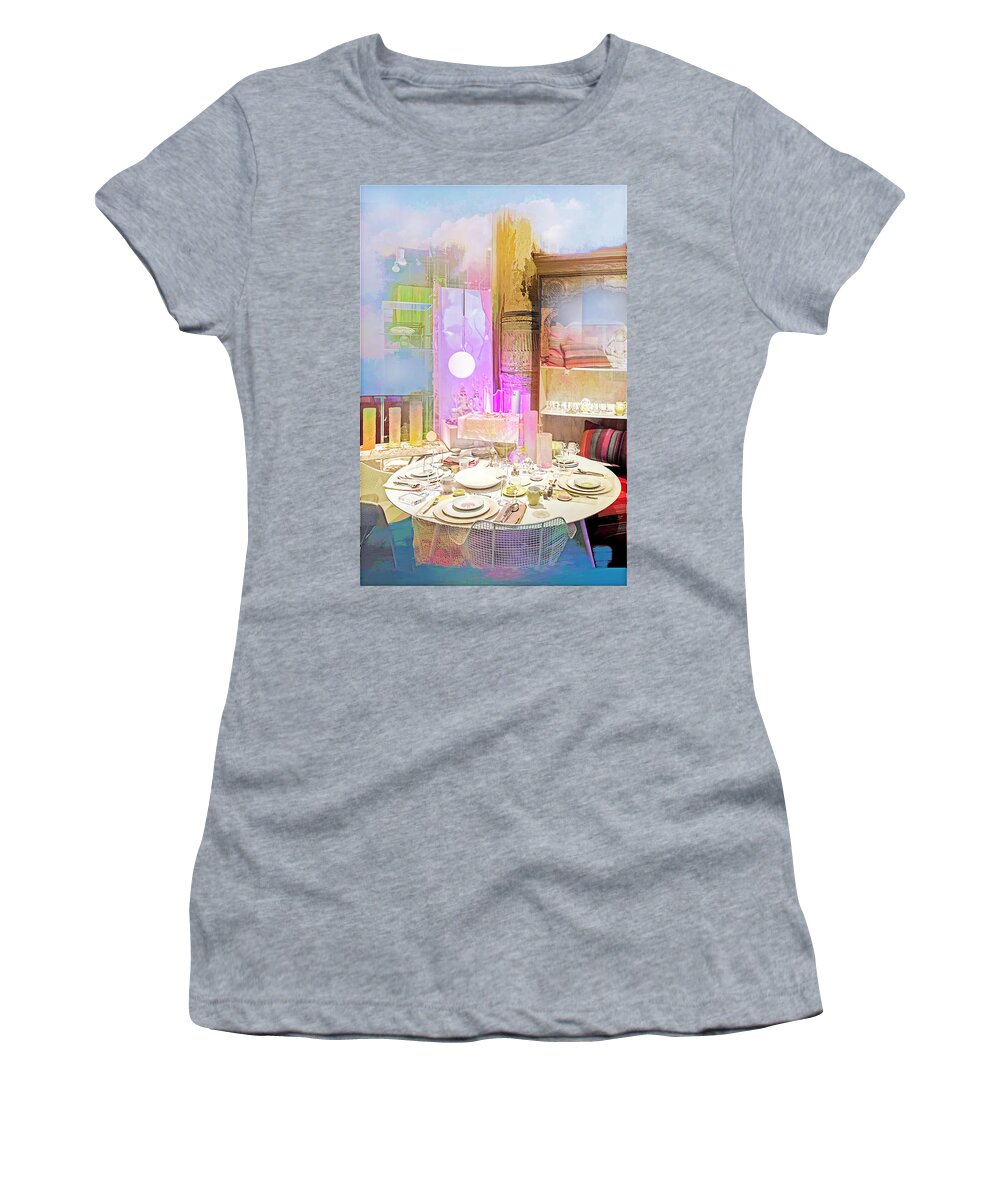 Table Women's T-Shirt featuring the photograph Tableau by Rochelle Berman