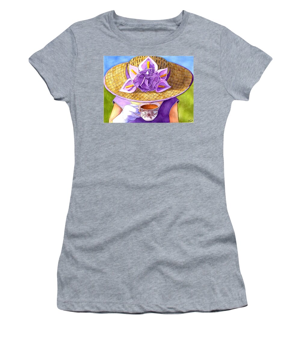 Tea Women's T-Shirt featuring the painting Tea Party by Catherine G McElroy