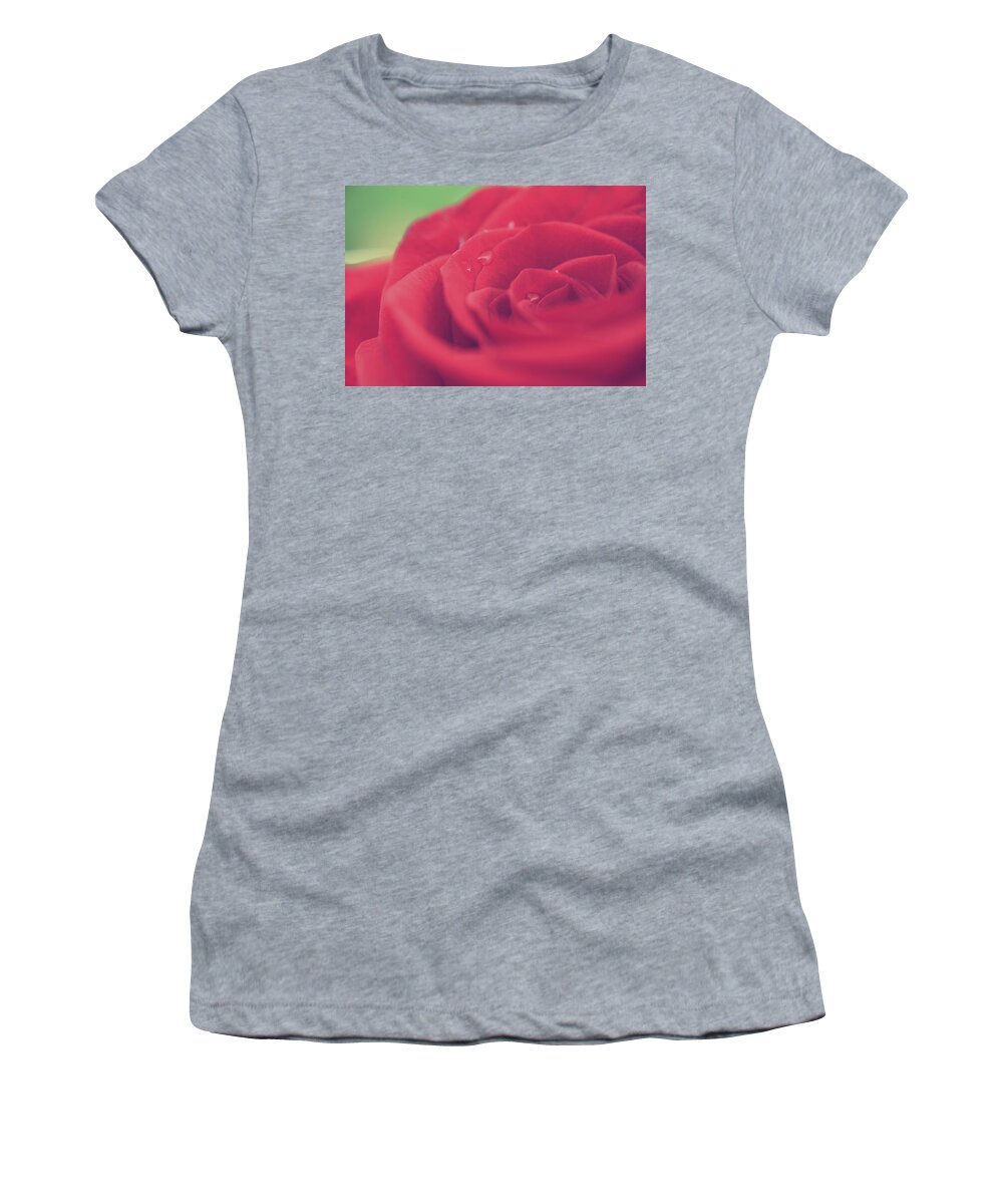 Macro Women's T-Shirt featuring the photograph Tears of Love by Laurie Search
